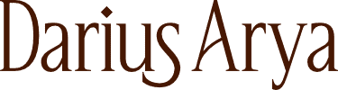 The name “Darius Arya” in brown, serif font.