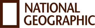 National Geographic logo with a rectangular yellow frame to the left of the words “National Geographic” in bold, uppercase letters.