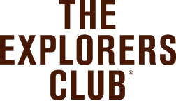 The Explorers Club logo featuring the organization’s name in large, bold, brown capital letters on a light background.